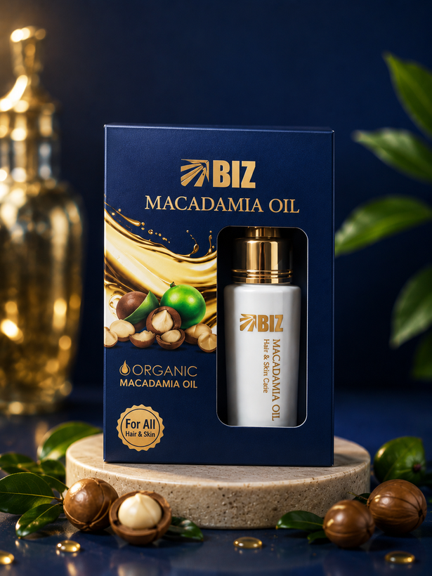 روغن ماکادمیا۵۰میلBiz؛ اکسیر جادویی برای سلامت و زیبایی پوست و مو