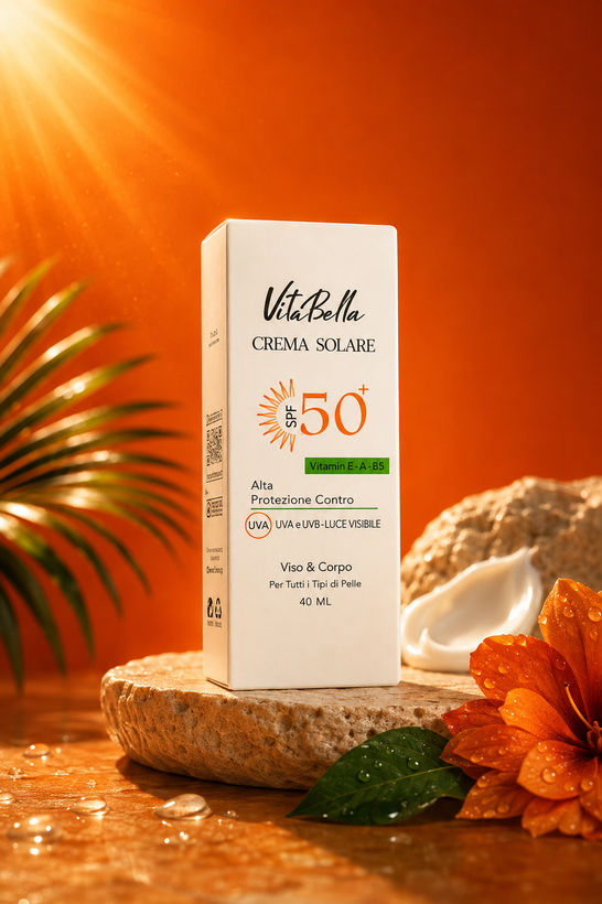 کرم ضد آفتاب SPF50 بیرنگ ویتابلا 40 میل؛ محافظت سبک و بدون سفیدی ☀️✨