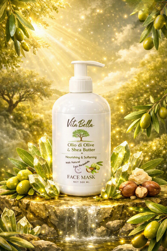 ماسک صورت روغن زیتون و شی باتر ۳۰۰ میل ویتابلا؛ آبرسانی، نرمی و شادابی پوست 🫒🌿