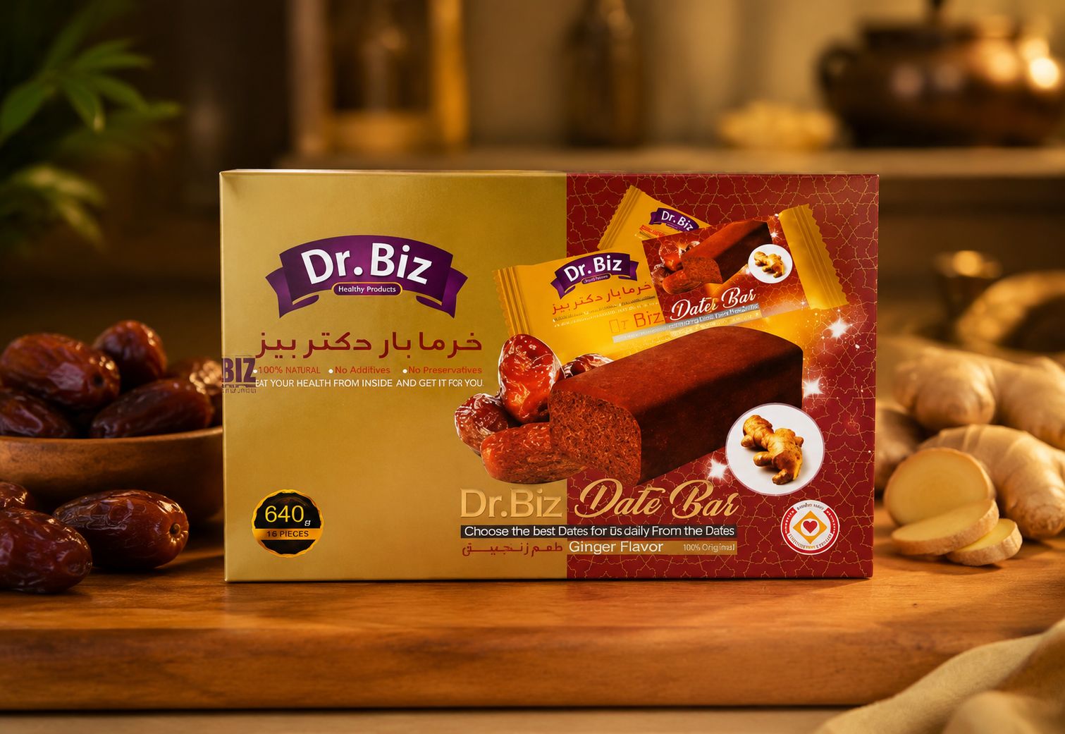 خرما بار زنجبیلی Dr.BIZ؛ میان‌وعده‌ای طبیعی با طعم خاص زنجبیل 🌴🫚