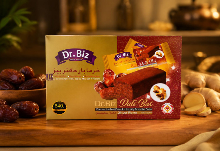 خرما بار زنجبیلی Dr.BIZ؛ میانوعدهای طبیعی با طعم خاص زنجبیل 🌴🫚