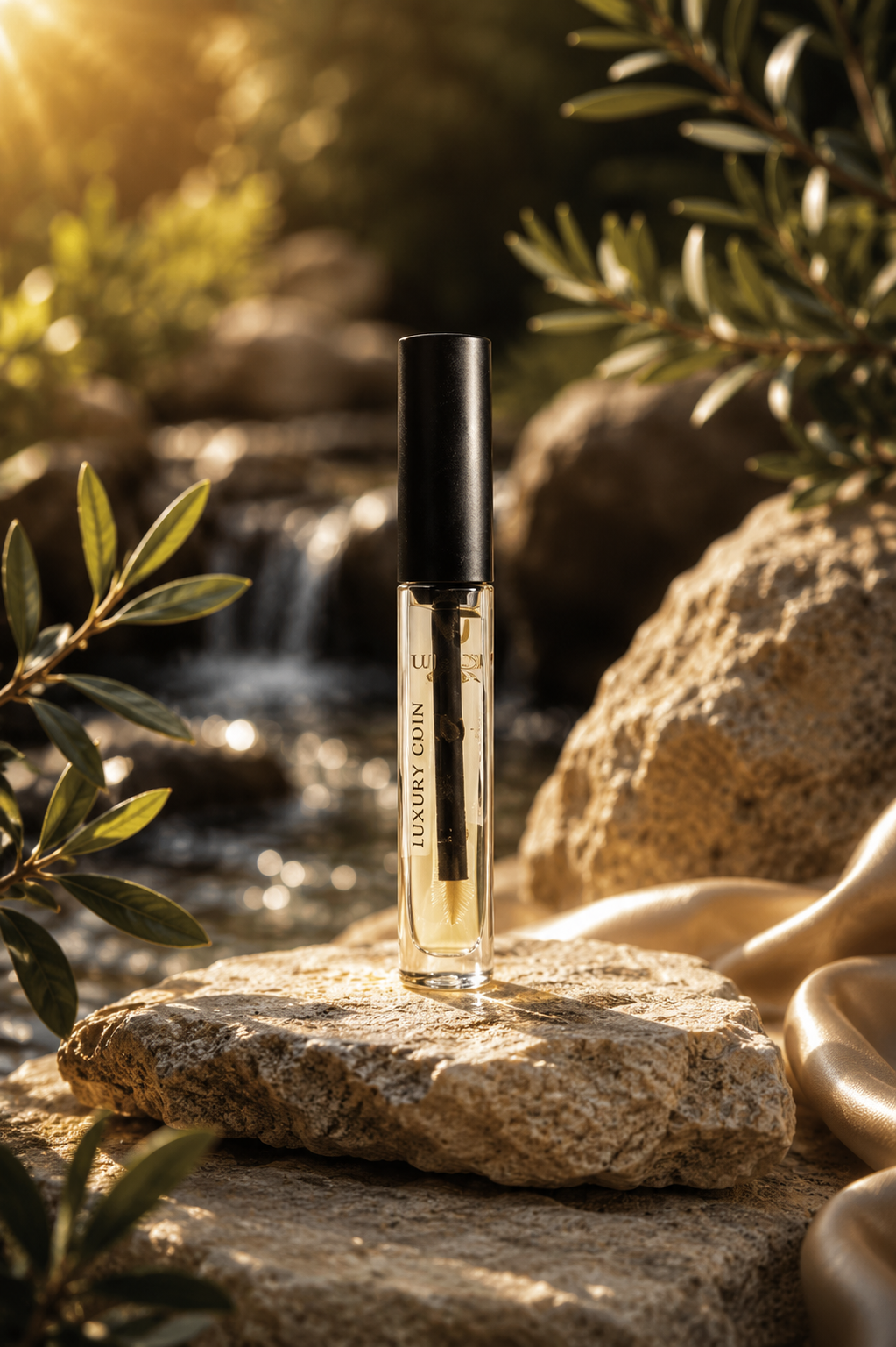محلول روغن تقویت مژه لاکچری کوین – ۴ میل ✨